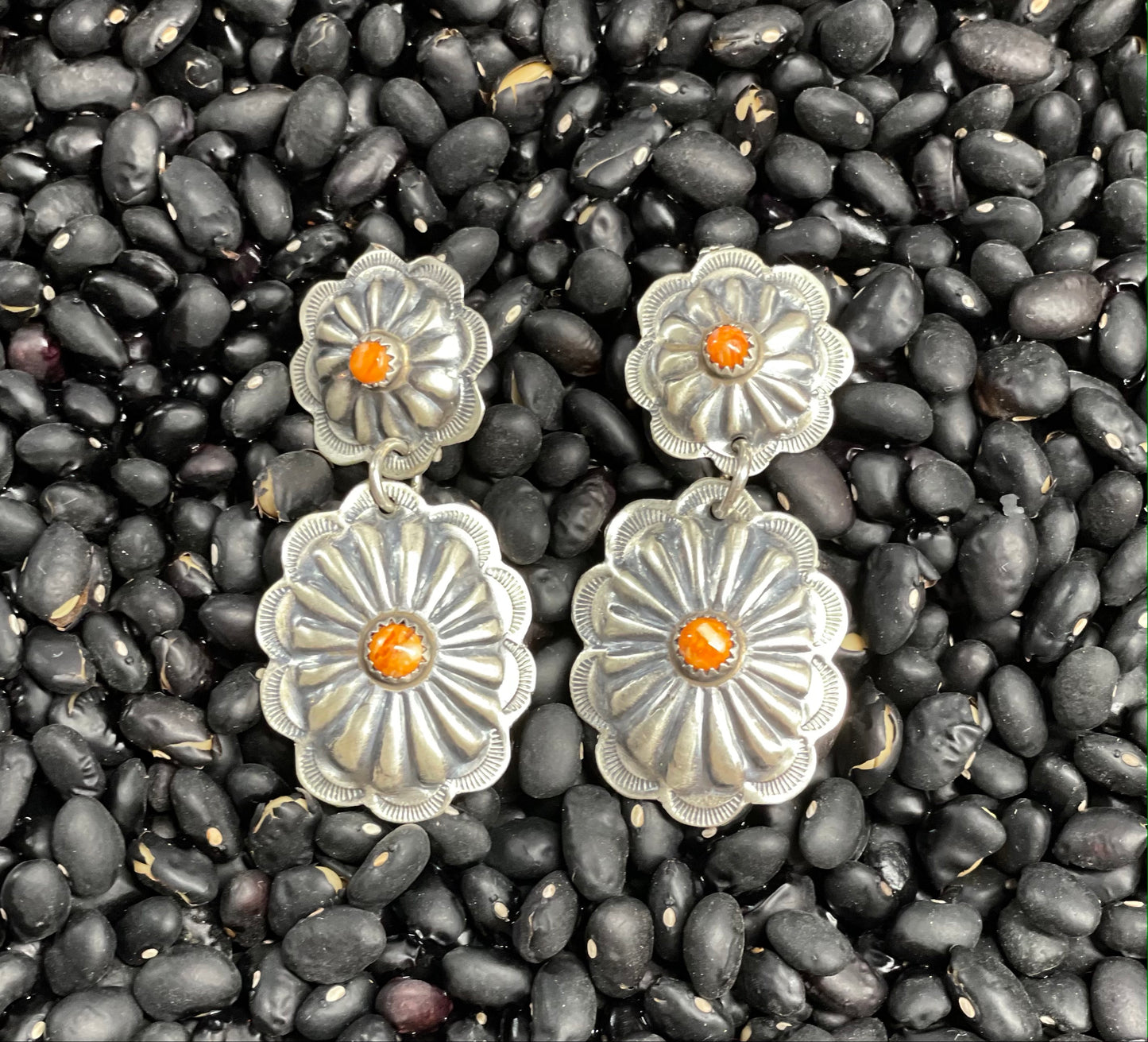 Spiny Oyster Concho Earrings
