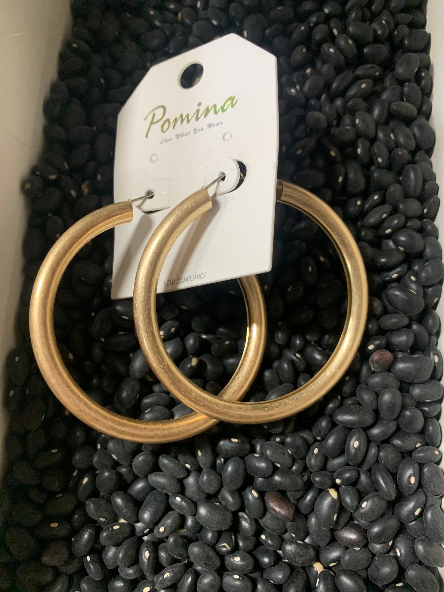 WORN 2.5"TUBE HOOP EARRINGS - 1458