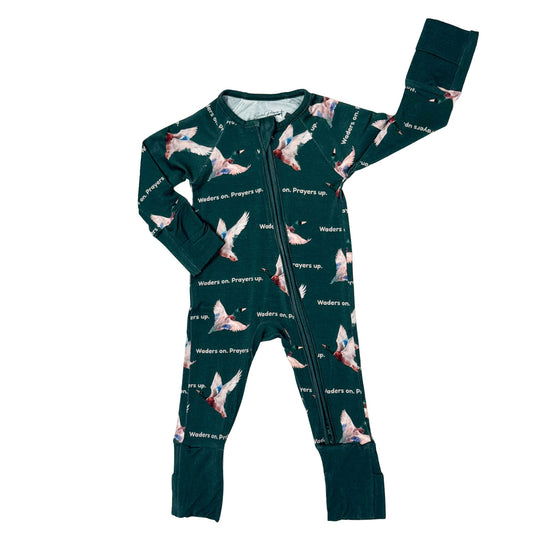 Waders on Prayers Up - Onesie  $40.00