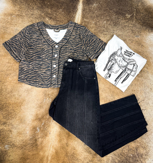 Brit Tiger Stripe Top