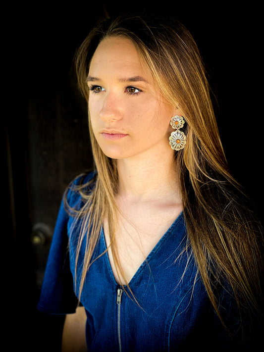 Spiny Oyster Concho Earrings