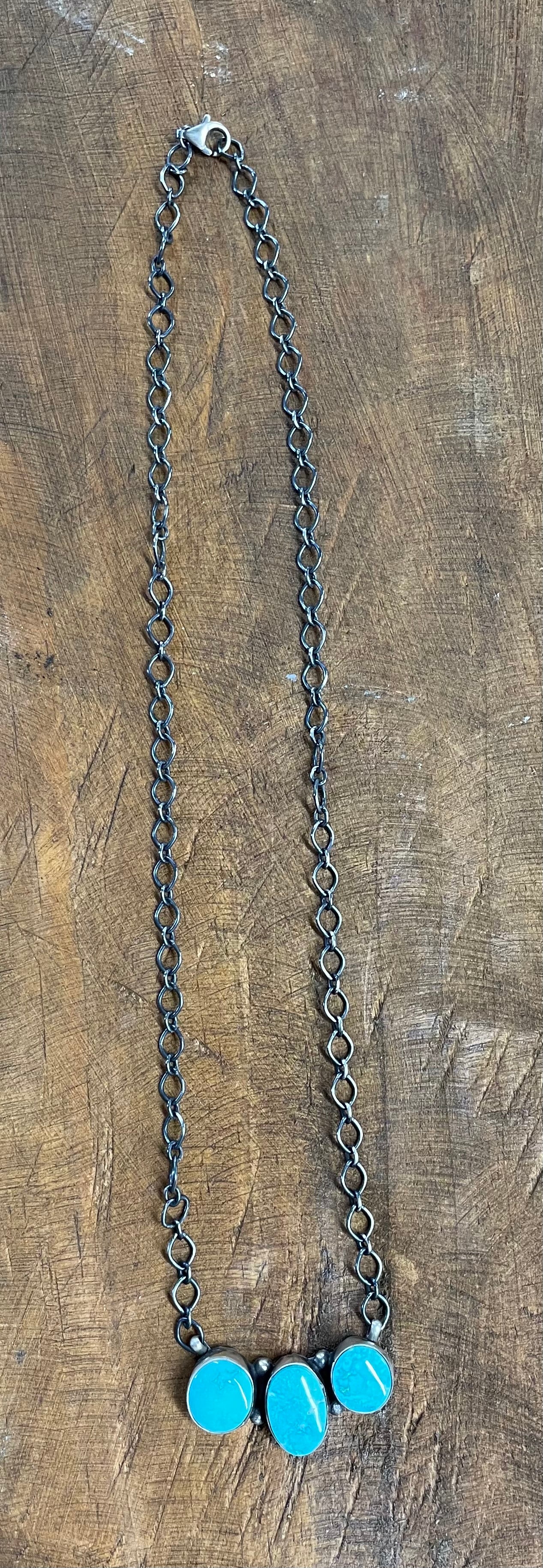 3 stone bar necklace